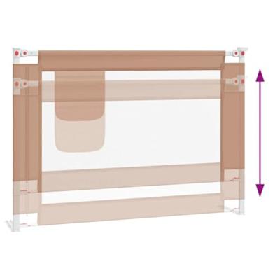Bedhekje peuter 90x25 cm stof taupe