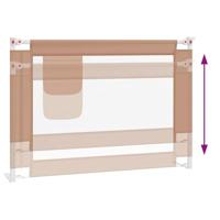 Bedhekje peuter 90x25 cm stof taupe - thumbnail