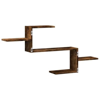 Wandschap 104x15x49 cm bewerkt hout gerookt eikenkleurig Wandschap 104x15x49 cm bewerkt hout gerookt eikenkleurig