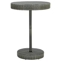 Tuintafel 75,5x106 cm poly rattan grijs - thumbnail