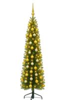Pencil Candle dia. 50 cm groen vanaf 150 cm hoog kunstkerstboom opgemaakt met piek, zilver & goud Everlands Holiday Tree - Holiday tree - thumbnail