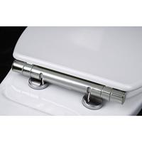 Toiletzitting Tiger Boston Softclose Duroplast RVS Wit - thumbnail