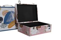 Set decoratieve dozen DKD Home Decor Abstract Hout Polyester (43 x 19 x 34 cm) (2 pcs) - thumbnail