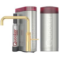 Quooker Fusion Square Keukenkraan Set - Kokend Warm- en Koud Water - Goud - Inclusief COMBI Reservoir & CUBE - Direct Gekoeld Bruisend Water - thumbnail