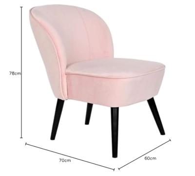 Armstoel DKD Home Decor Zwart Licht Roze Hout 60 x 70 x 78 cm Armstoel DKD Home Decor Zwart Licht Roze Hout 60 x 70 x 78 cm