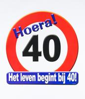 Huldeschild Hoera 40 Jaar - thumbnail