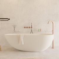 Ligbad Vrijstaand Ideavit Solidsurf 170x88x56 cm Solid Surface Mat Wit Ideavit - thumbnail