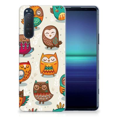 Sony Xperia 5II | TPU Hoesje | Vrolijke Uilen Sony Xperia 5II | TPU Hoesje | Vrolijke Uilen
