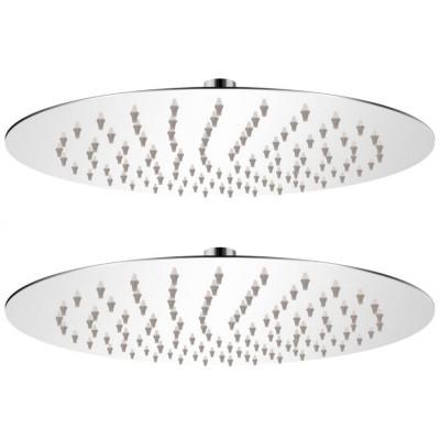VidaXL Regendouchekop 2 st rond 25 cm roestvrij staal VidaXL Regendouchekop 2 st rond 25 cm roestvrij staal