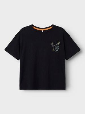 Name it zomer shirt jongens - zwart - boxy fit - Nkmpjayo