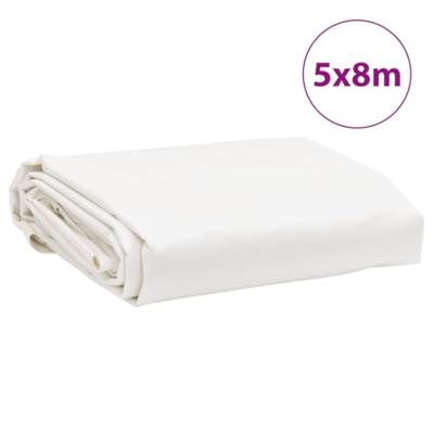 VidaXL Dekzeil 650 g/m² 5x8 m wit