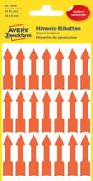 Avery Zweckform 3008, markeringspijlen, lichtrood, 3 vel, 63 per vel, 39 x 9 mm - thumbnail