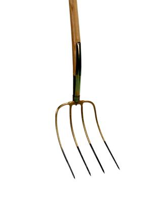 Mestvork 4 tanden houten steel 100 cm en stift verbinding