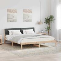 Bedframe Bruin en donkergrijs 180 x 200 cm Massief grenenhout - thumbnail