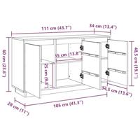 Dressoir Bruin 111 x 34 x 60 cm Massief grenenhout - thumbnail