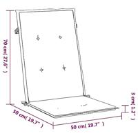 Tuinstoelkussens 6 st 120x50x3 cm zwart - thumbnail