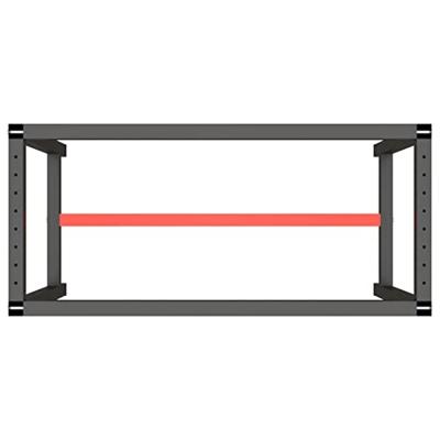 Werkbankframe 110x50x79 cm metaal matzwart en matrood Werkbankframe 110x50x79 cm metaal matzwart en matrood