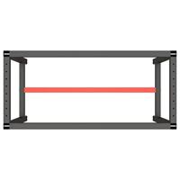Werkbankframe 110x50x79 cm metaal matzwart en matrood - thumbnail