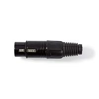 XLR-Connector | XLR 3-pins female | Zwart - thumbnail