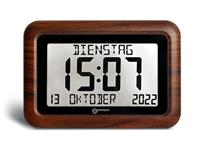 Geemarc 1558323 Kwarts Zendgestuurde klok Hout - thumbnail