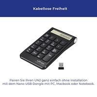 Ultron UN2 numeriek toetsenbord Notebook RF Draadloos Zwart - thumbnail