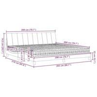 Bed met matras "Hanko" stof taupe 200x200 cm - thumbnail