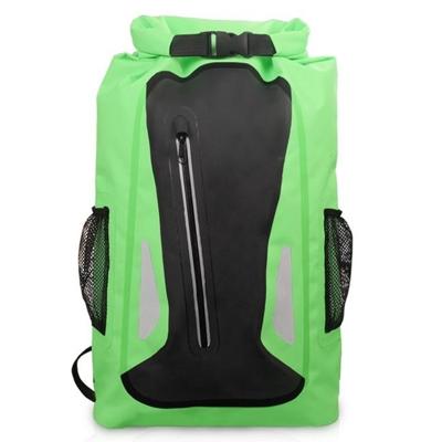 Outdoor waterdichte droge dubbele schouderband tas droge zak PVC vat tas capaciteit: 25L (groen)