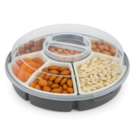 Cookinglife Snackbak Rond Ø 31 cm - met 5 losse bakjes - thumbnail