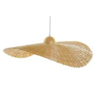 Plafondlamp DKD Home Decor 70 x 70 x 10 cm Natuurlijk 220 V 40 W Zonneklep - thumbnail