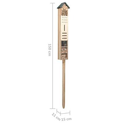 VidaXL Insectenhotel 15x11x150 cm vurenhout VidaXL Insectenhotel 15x11x150 cm vurenhout