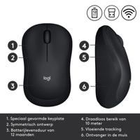 Logitech M185 Muis Radiografisch Optisch Grijs 3 Toetsen 1000 dpi - thumbnail