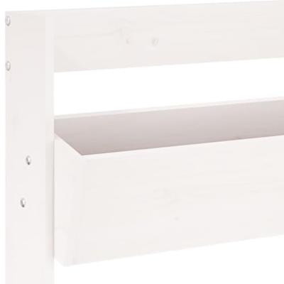 VidaXL Plantenbak wandmontage 3-laags 60x18,5x110 cm grenenhout wit