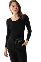 Dames thermo shirt Wol - Spencer - Lange mouw - Wollen thermo dames ondershirt ronde hals - thumbnail