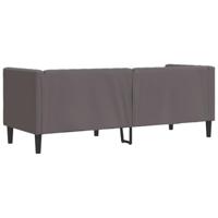 Driezitsbank Chesterfield-stijl kunstleer grijs - thumbnail