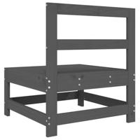 Tuinmiddenbank massief grenenhout grijs - thumbnail