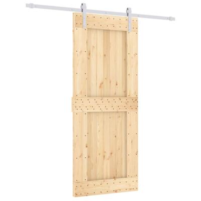 Schuifdeur met beslag 85x210 cm massief grenenhout