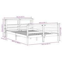 Bedframe zonder matras massief grenenhout wasbruin 150x200 cm - thumbnail