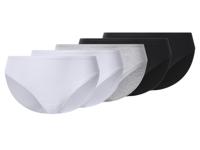 esmara Set van 5 dames onderbroeken (Zwart/grijs/wit, L (44/46)) - thumbnail