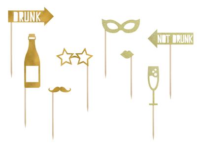 Photo Booth Props Party Goud