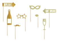 Photo Booth Props Party Goud - thumbnail