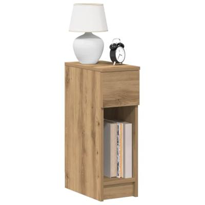 Nachtkastjes 2 st met lade 20x36x60 cm artisanaal eikenkleurig