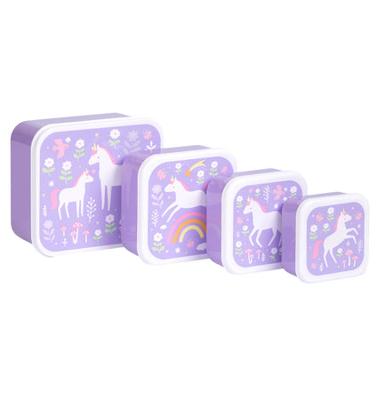 Set van 4 lunchboxen voor meisjes EEN LITTLE LOVELY COMPANY lavendel