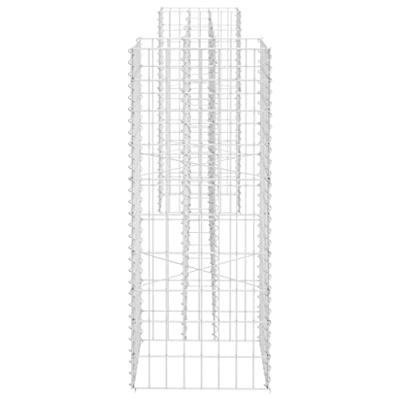 Gabion plantenbak H-vormig 260x40x100 cm staaldraad