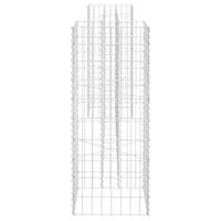 VidaXL Gabion plantenbak h-vormig 260x40x100 cm staaldraad - thumbnail