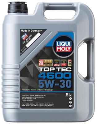LIQUI MOLY motorolie "top tec 4600". motoroil 5w30 5l top tec 4600