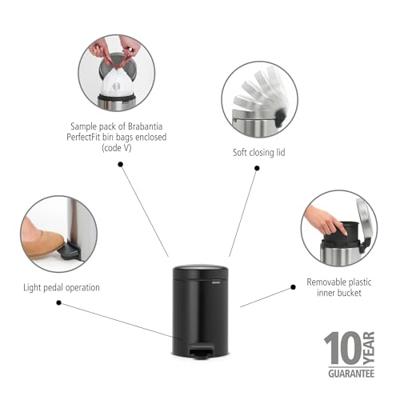 Brabantia pedaalemmer Newicon 3L zwart - thumbnail