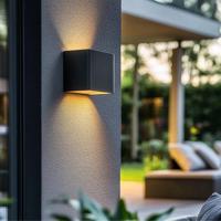 Solar led wandlamp up downlight emme recht - thumbnail