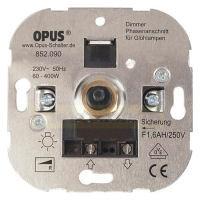 Opus gloeilampen draaidimmer met druk-wisselschakelaar en schroefklemmen 60-800W - thumbnail