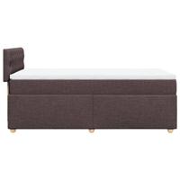 Boxspring met matras stof donkerbruin 90x190 cm - thumbnail