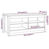 Schoenenbank 110x38x45,5 cm massief grenenhout honingbruin - thumbnail